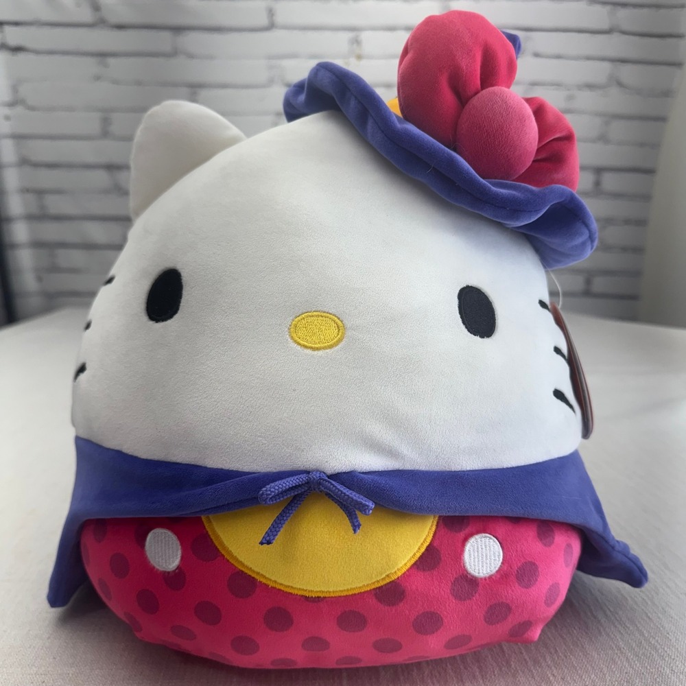 Hello Kitty Squishmallow 12 In Halloween Witch Plush Sanrio Jazwares Pink Purple